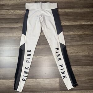 VICTORIA SECRET PINK Ultimate Sport White And Black Leggings Size Small